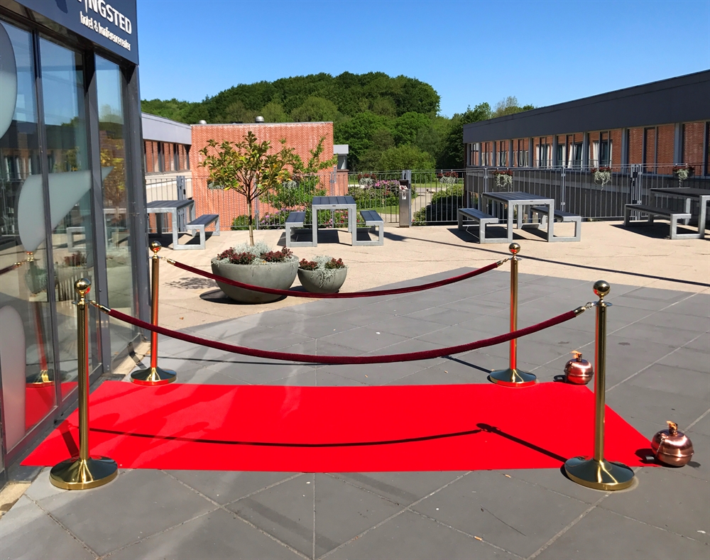 Rød løber - 3 meter pakken | Lej guldstandere, snor og rød løber